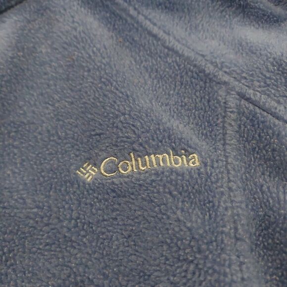 Columbia Fleece Jacket Womens Medium Blue Zip-Up Mock Neck Cozy Outdoor Hiking - Picture 8 of 12
